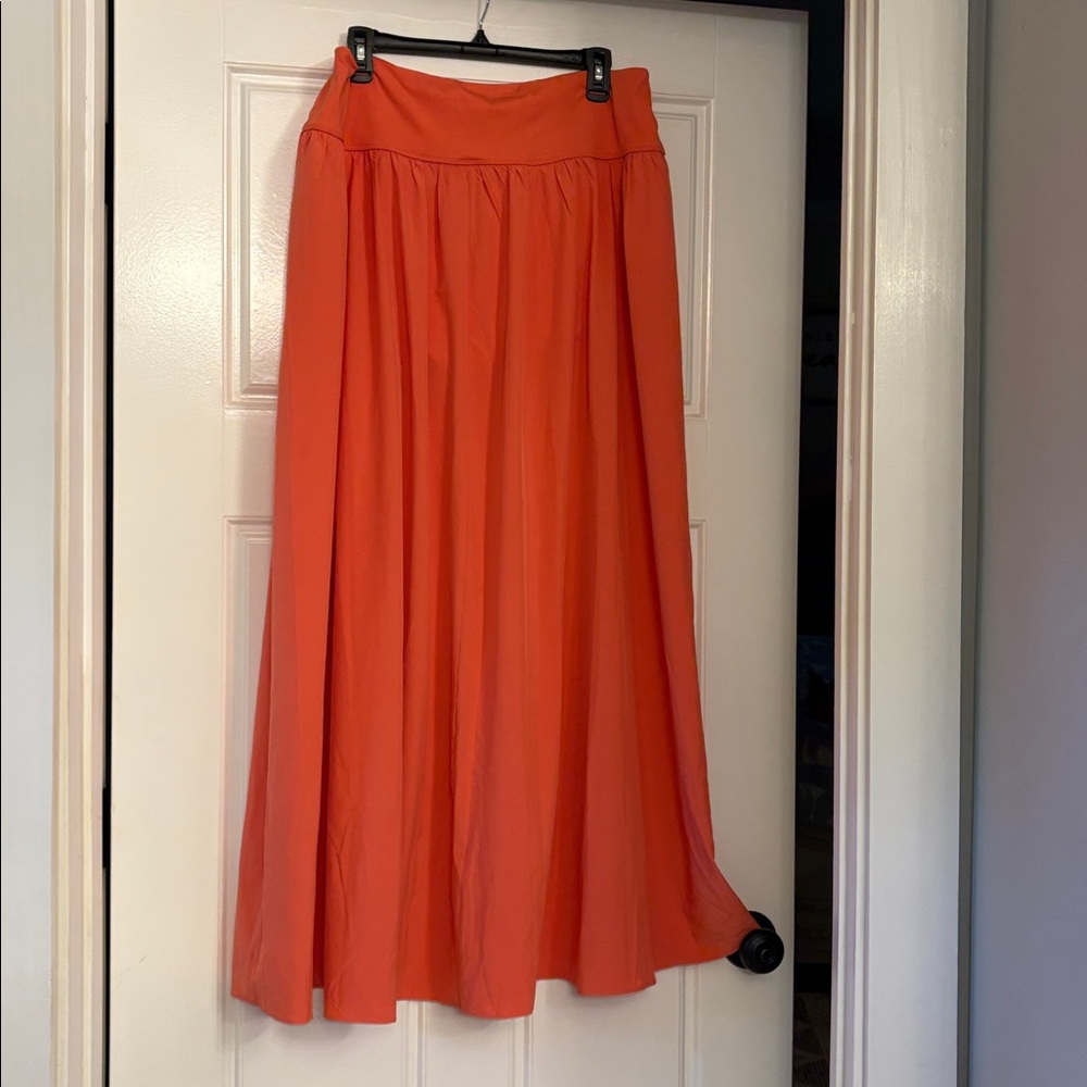HALARA NWT Women's Vibrant Orange Maxi Breezeful Skirt with built-in bloomers XL - Picture 6 of 6